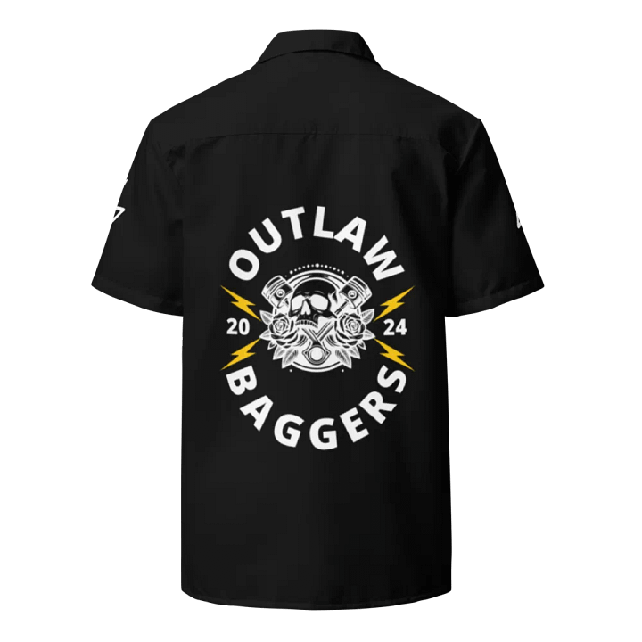 Outlaw Baggers Piston Black Button Down product image (1)