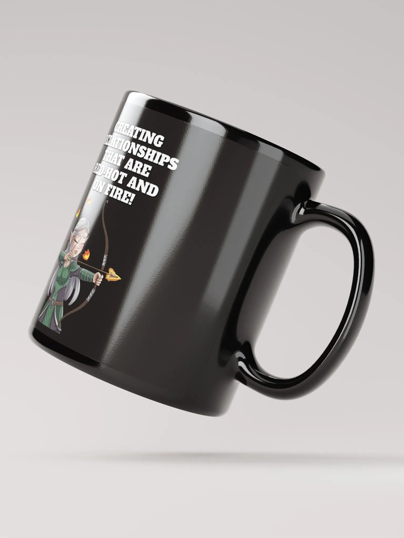 Creating Relationships That Are Red-Hot And On Fire! Valentine's Day Black Mug product image (7)