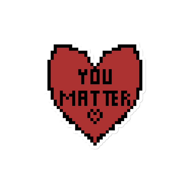 You Matter pixel Heart Magnet product image (2)