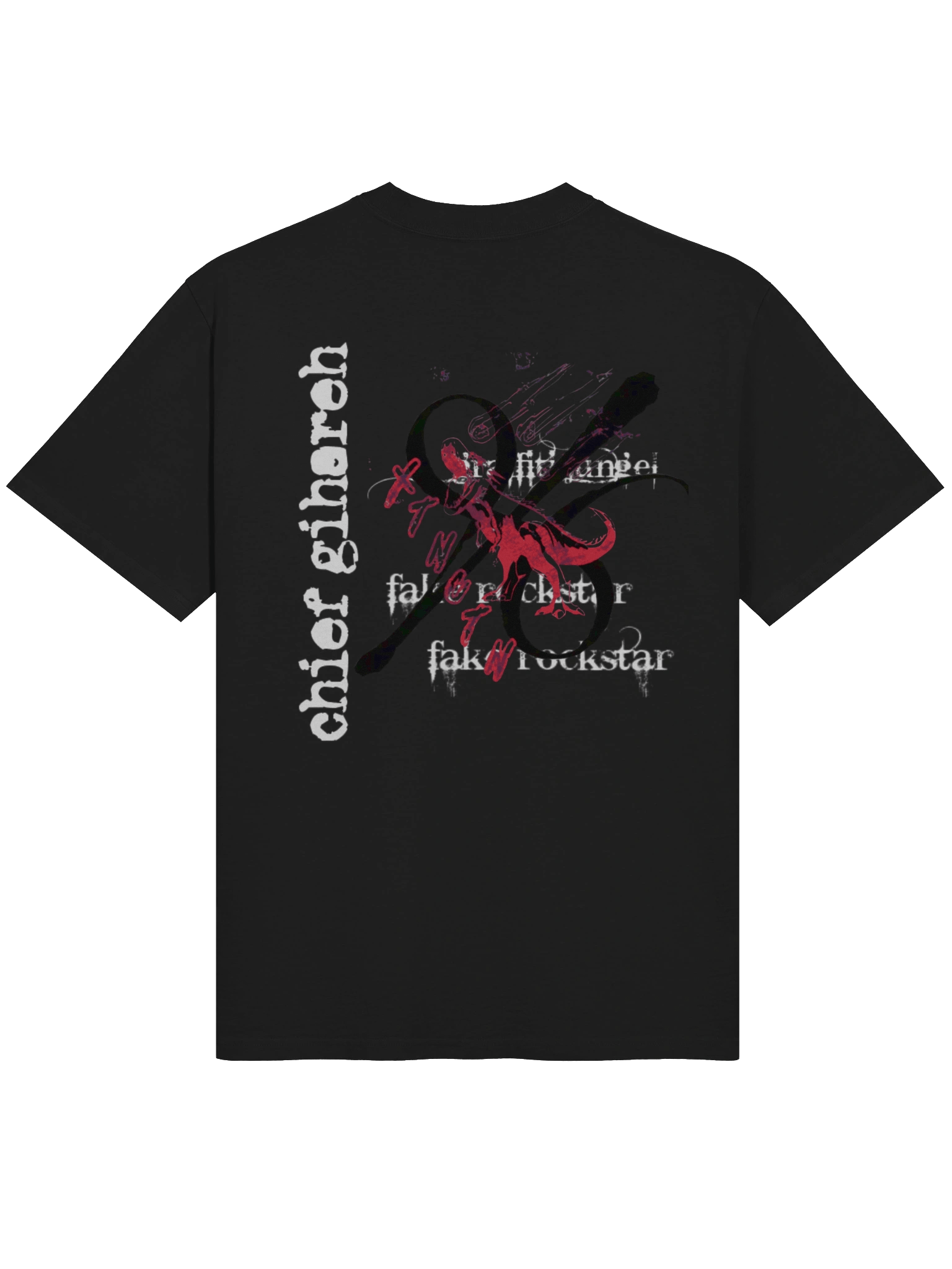 simple black project xtnctn chief gihareh graffiti jungel tee shirt product image (2)