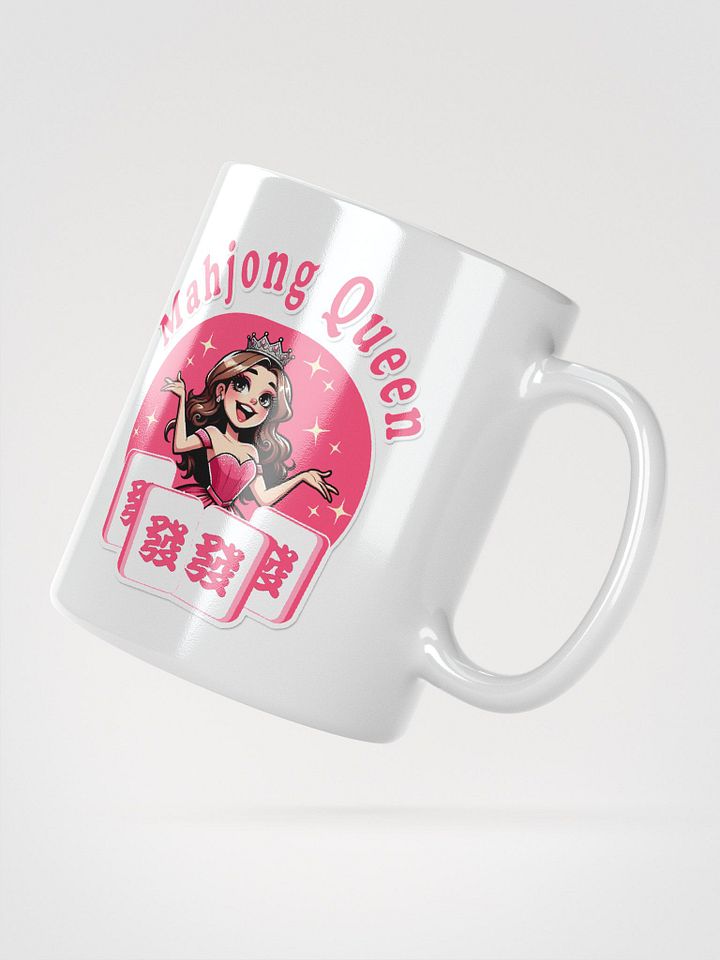 Pink Mahjong Queen WHITE COFFEE MUG product image (3)