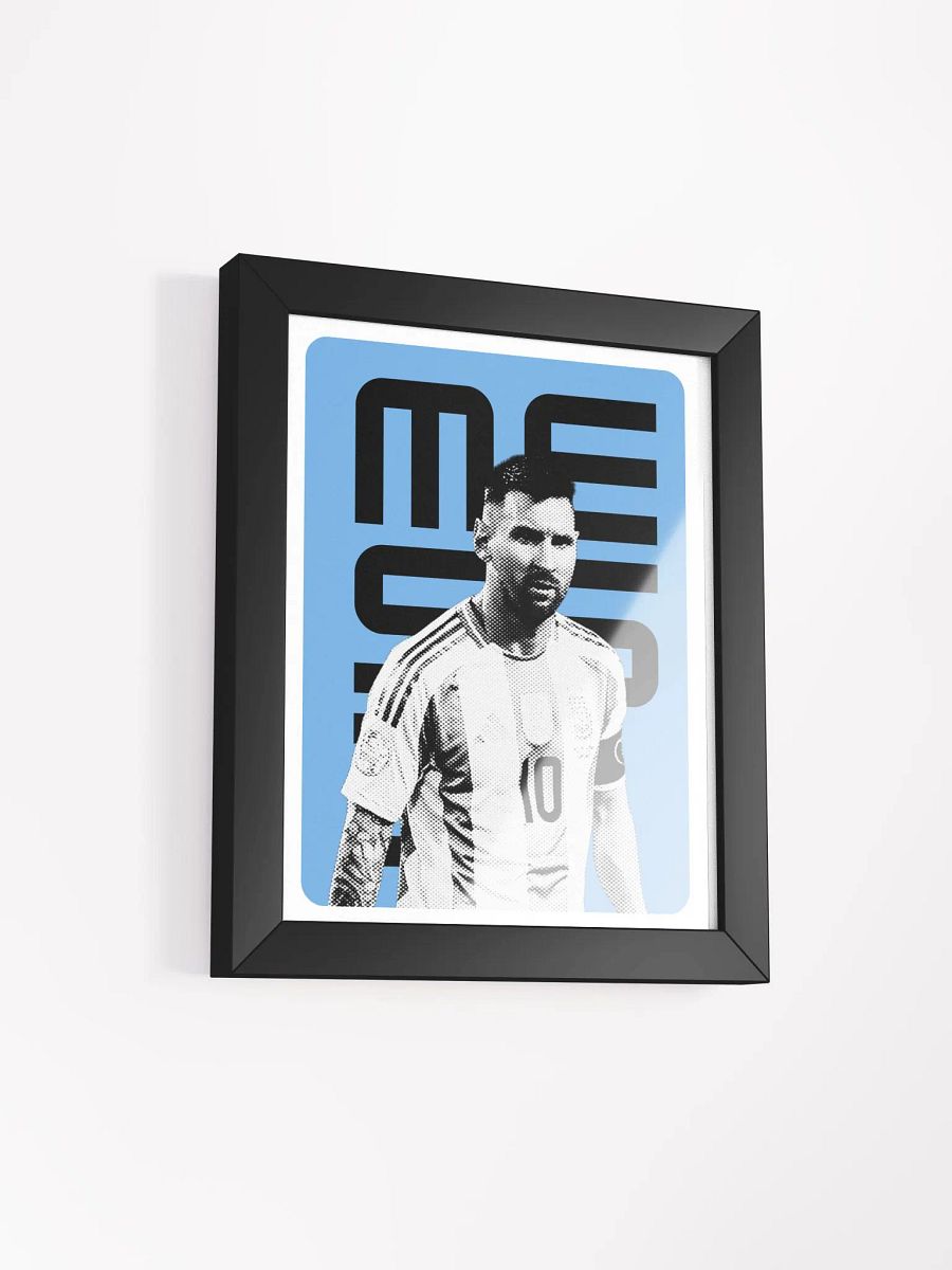 Lionel Messi BW Argentina Name Art Framed Print product image (3)