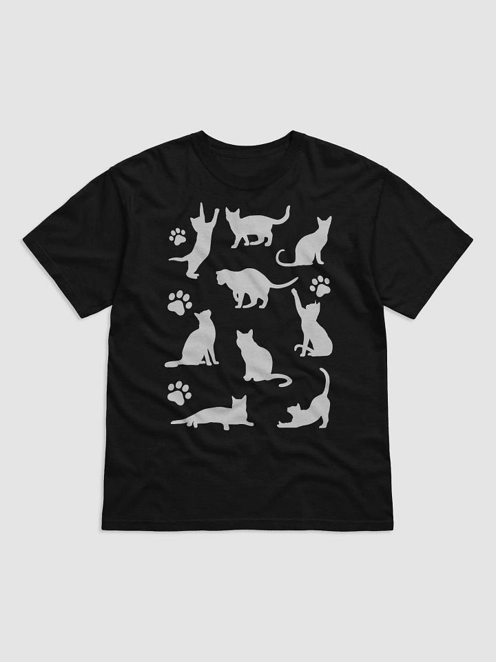 Cat Silhouette Heavyweight T-Shirt: Funny Stylish Designs for Cat Lovers product image (1)