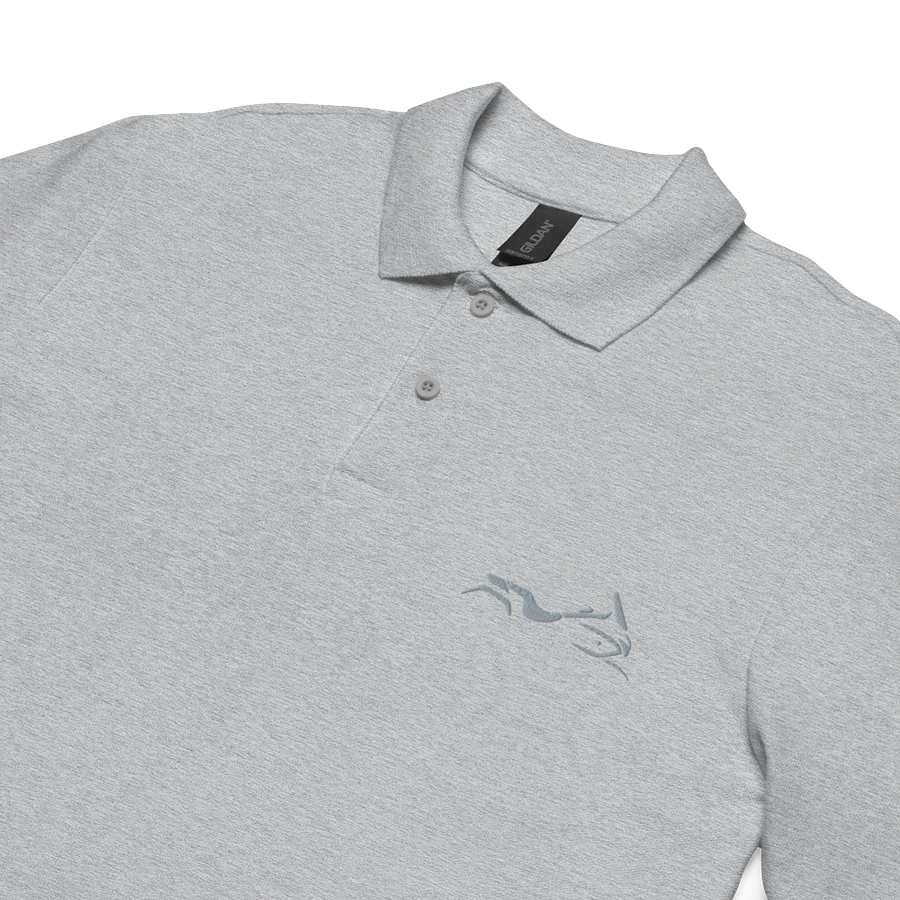 Shadow Bagger Embroidered Polo Shirt in White or Grey product image (2)