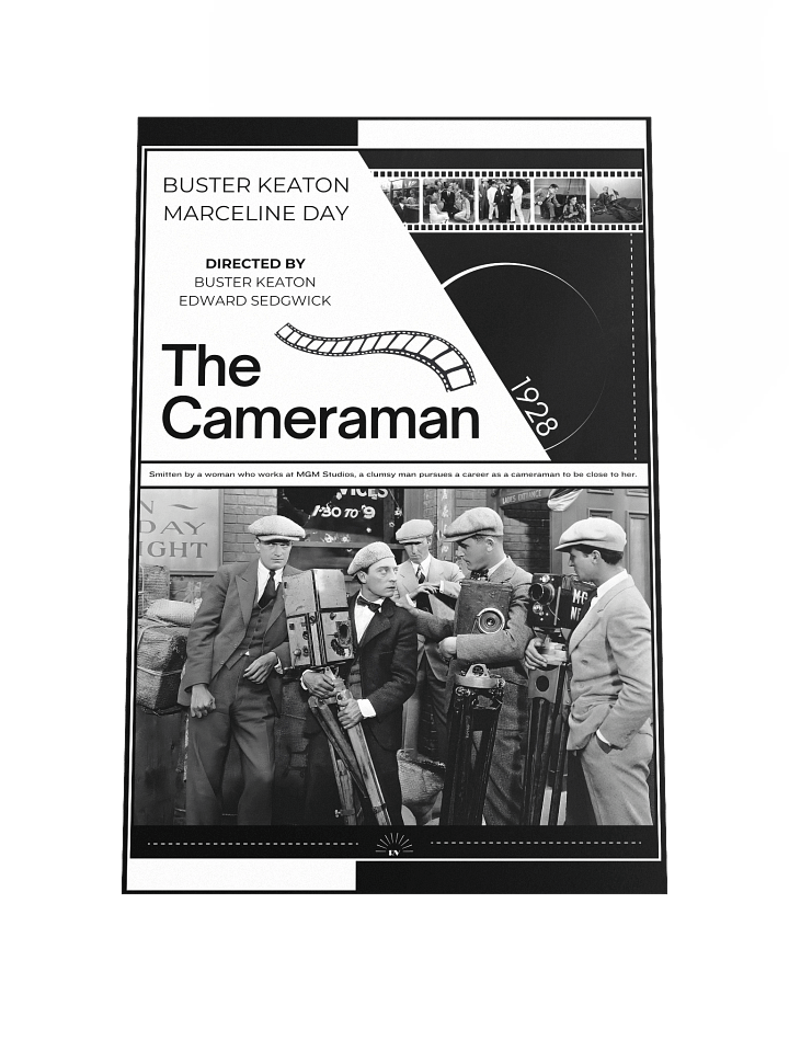 The Cameraman with Buster Keaton and Marceline Day 1928 | Movie Poster | 12x18 Wall Art product image (1)