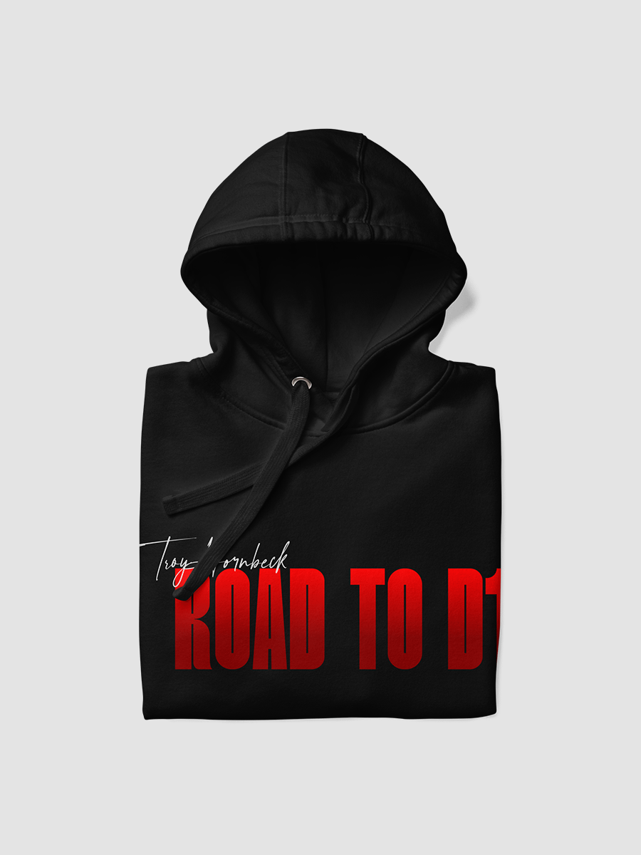 Troy Hornbeck - ROAD TO D1 - Black Hoodie with RED product image (4)