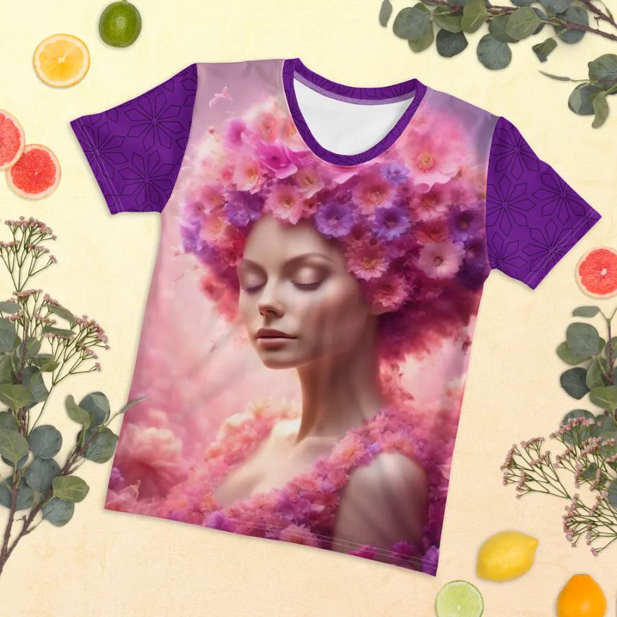 Pink Flower Girl T-Shirt product image (3)