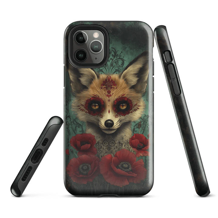 Fox Red Poppies - Tough Phone Case product image (3)