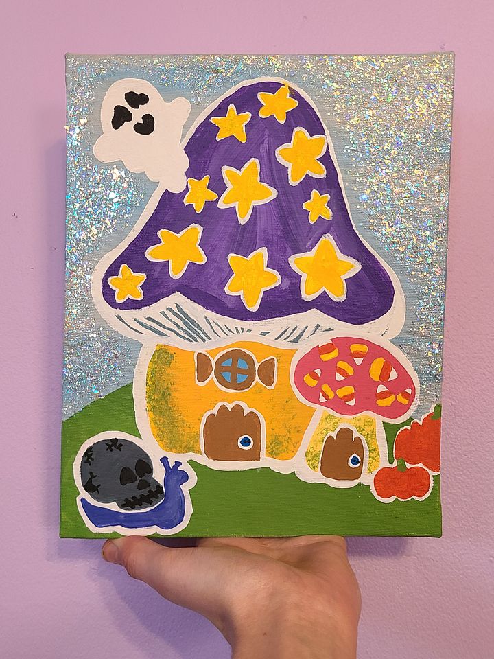 Extraordinary Dinner Party 8x10 painting on canvas product image (1)