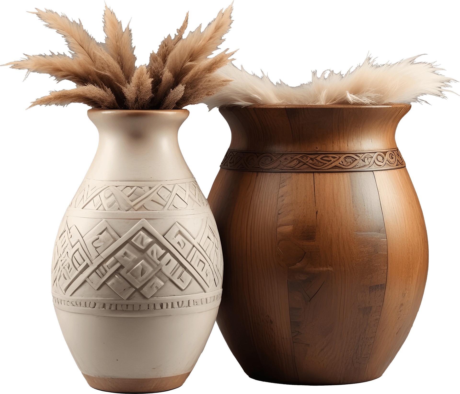 Scandinavian Nest – Nordic Cozy Vases Set PNG product image (1)