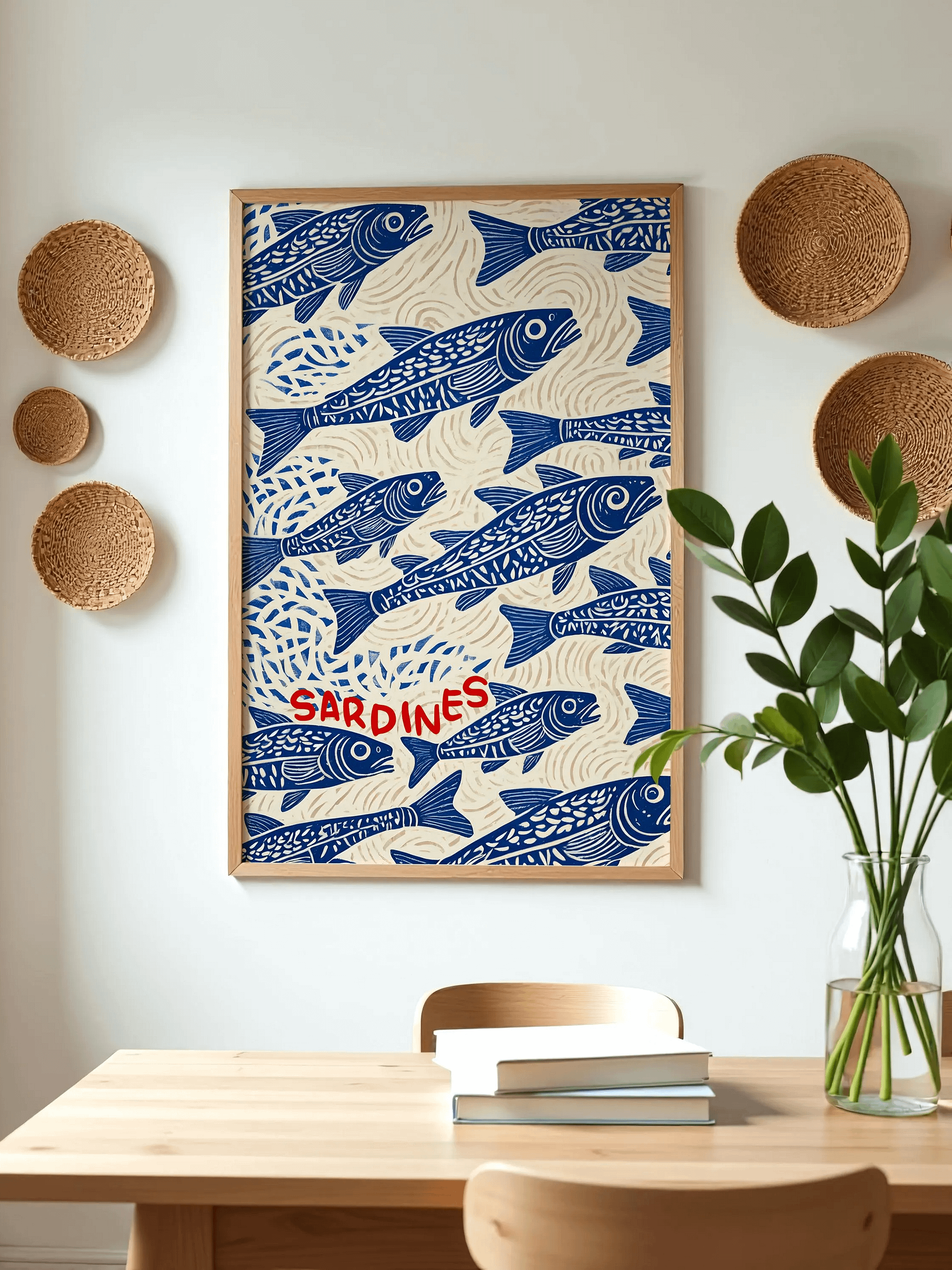 Sardines Print Sardine Tin Vintage Poster Retro Sardine Wall Art Fish Print product image (8)