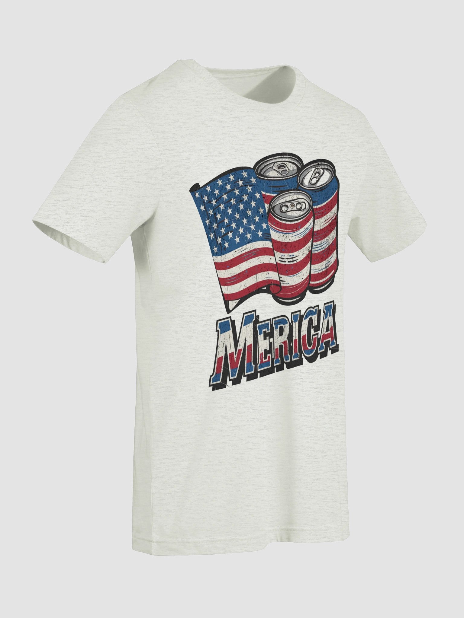 Patriotic 'MERICA' Beverage Can T-Shirt product image (89)