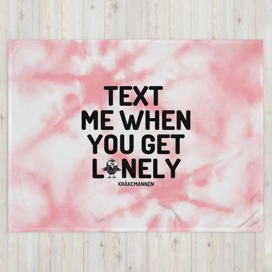 Throw Blanket 💕 Text me when you get lonely (153 × 203 cm) product image (4)