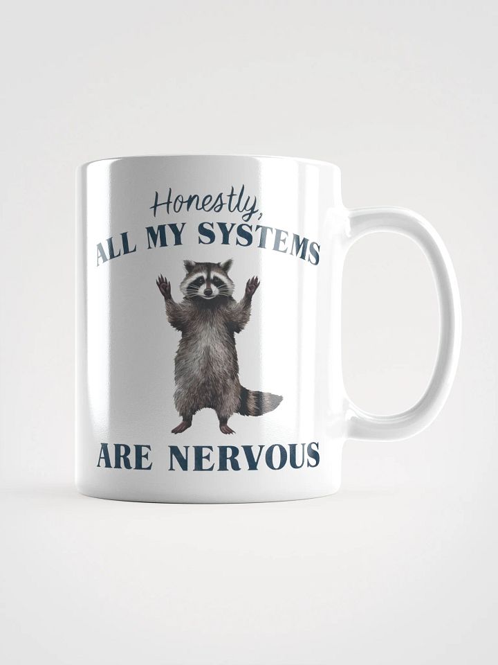 Nervous Raccoon White Mug product image (2)