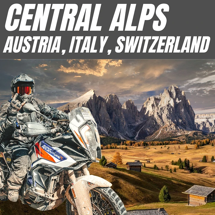 8-DAY CENTRAL ALPS CHALLENGE – TOP HIGHLIGHTS, 2000 KM, Tour Book & GPX Data product image (1)