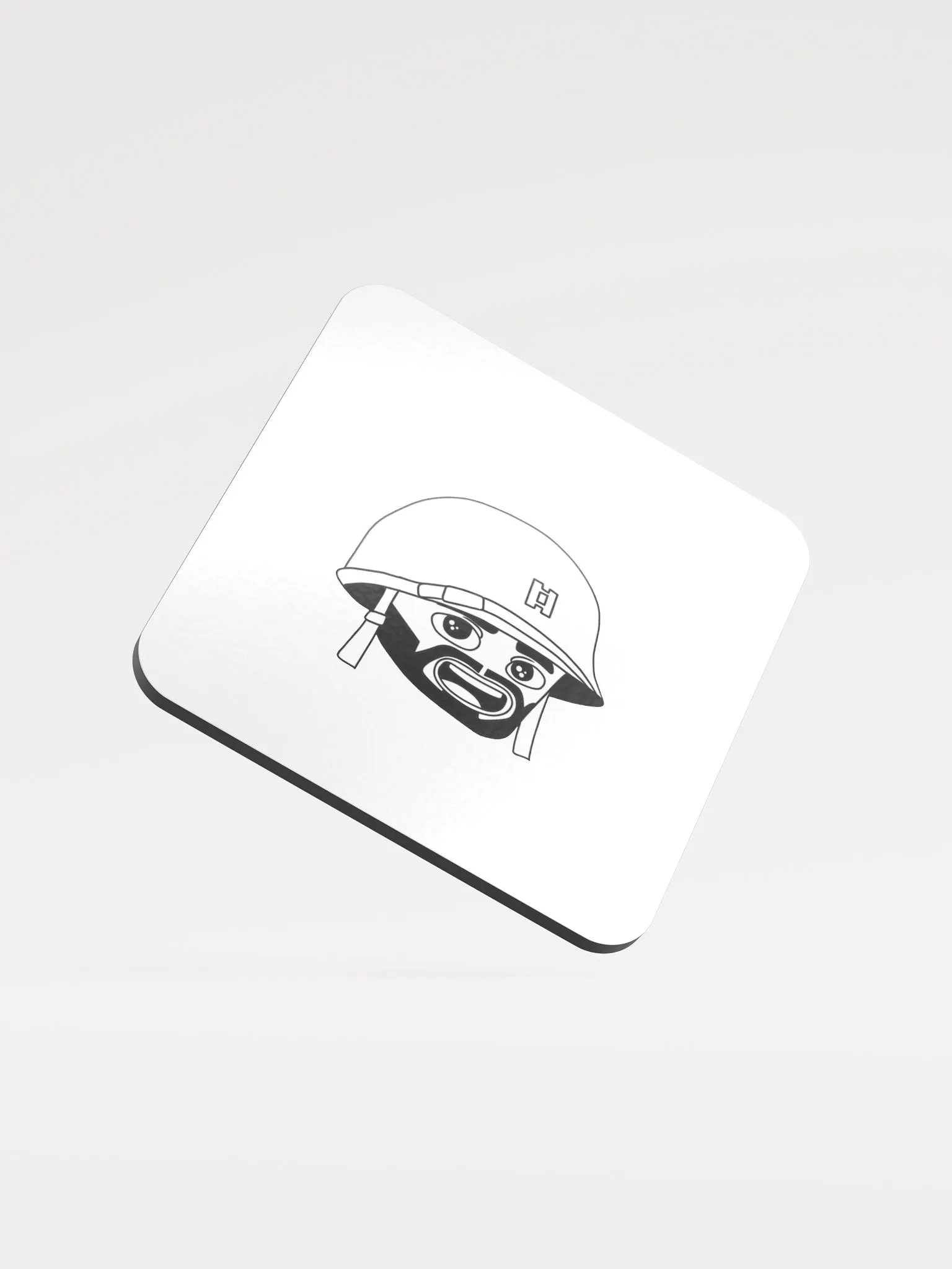 Sadge Meme Coaster (Black & White) product image (1)