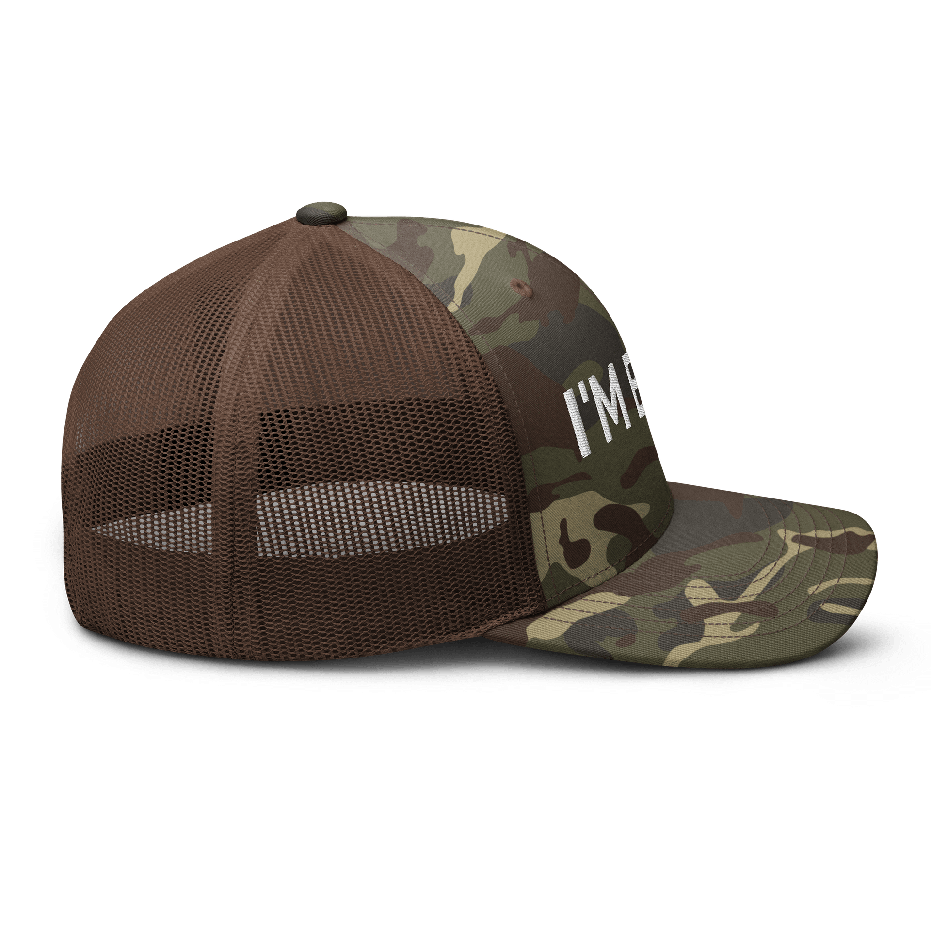 I'M BALD camo trucker hat product image (5)