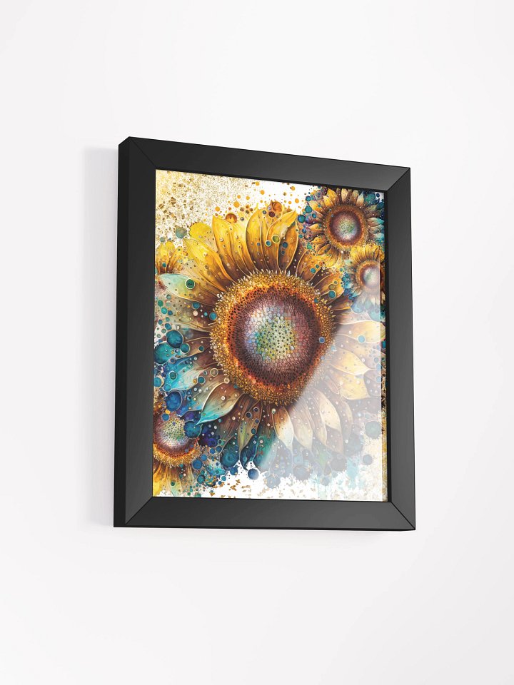Sunflower Splatter Burst Framed Poster product image (2)