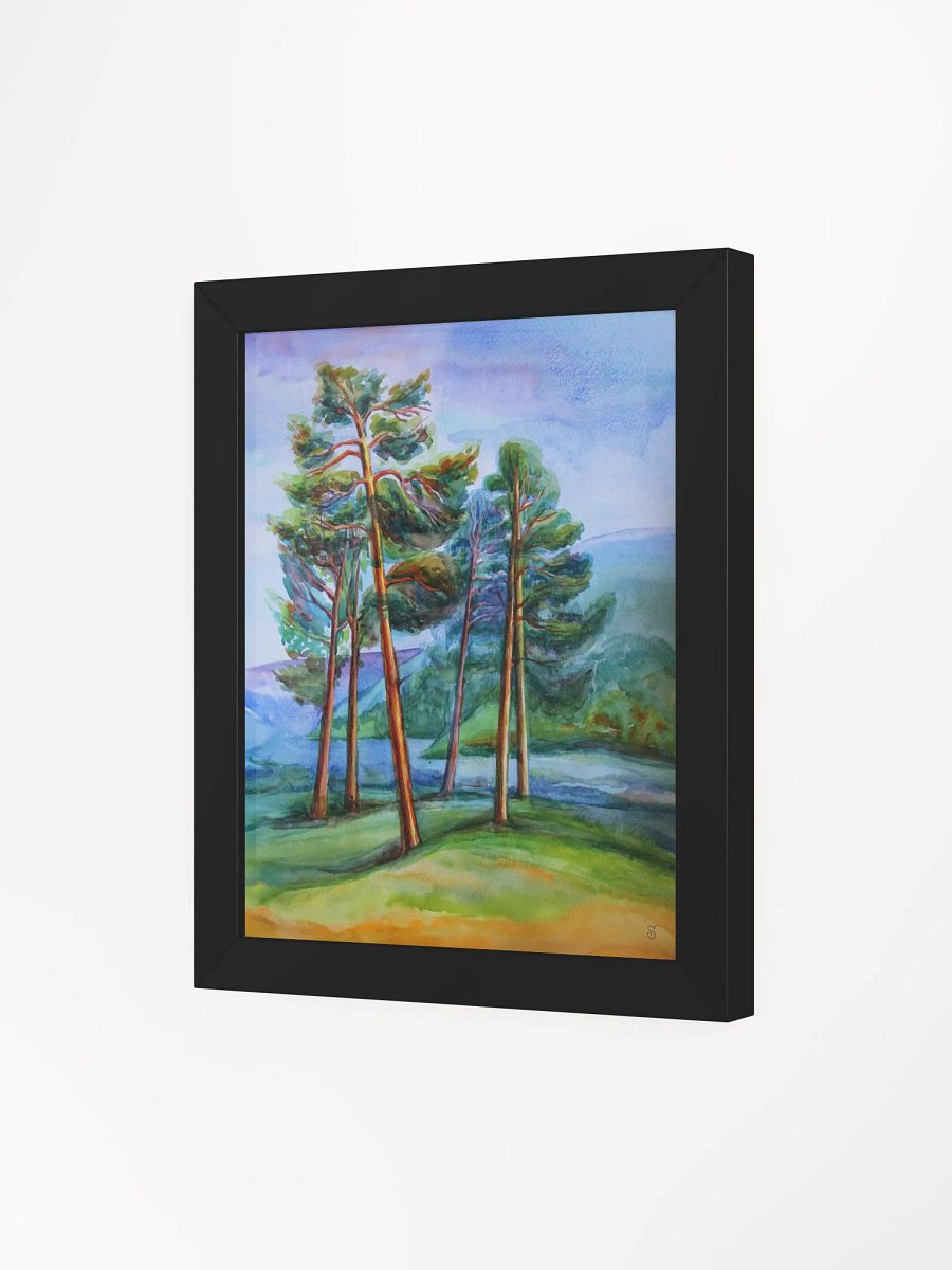 Serene Vista Framed Matte Poster - Pine Forest and Hills product image (18)