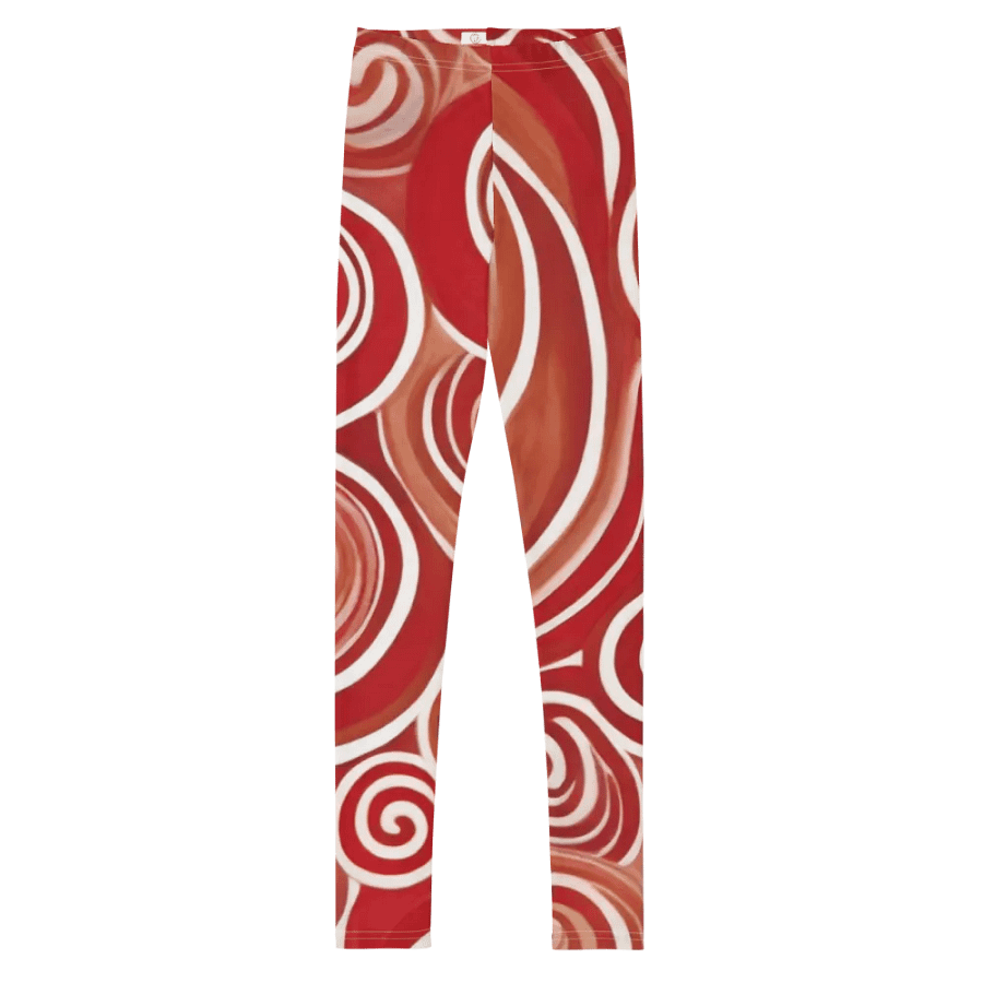 Funky Cherry Swirls Liquid Tie-Dye Youth Leggings product image (7)