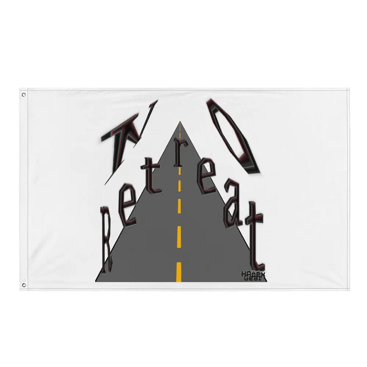 No Retreat - White - Flag product image (1)