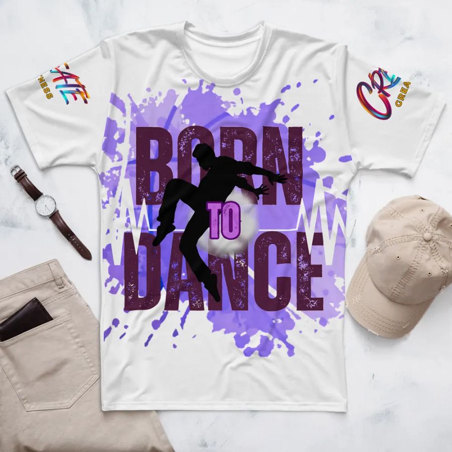 Born to Dance His Silhouette Dynamic Huge Print T-Shirt product image (9)