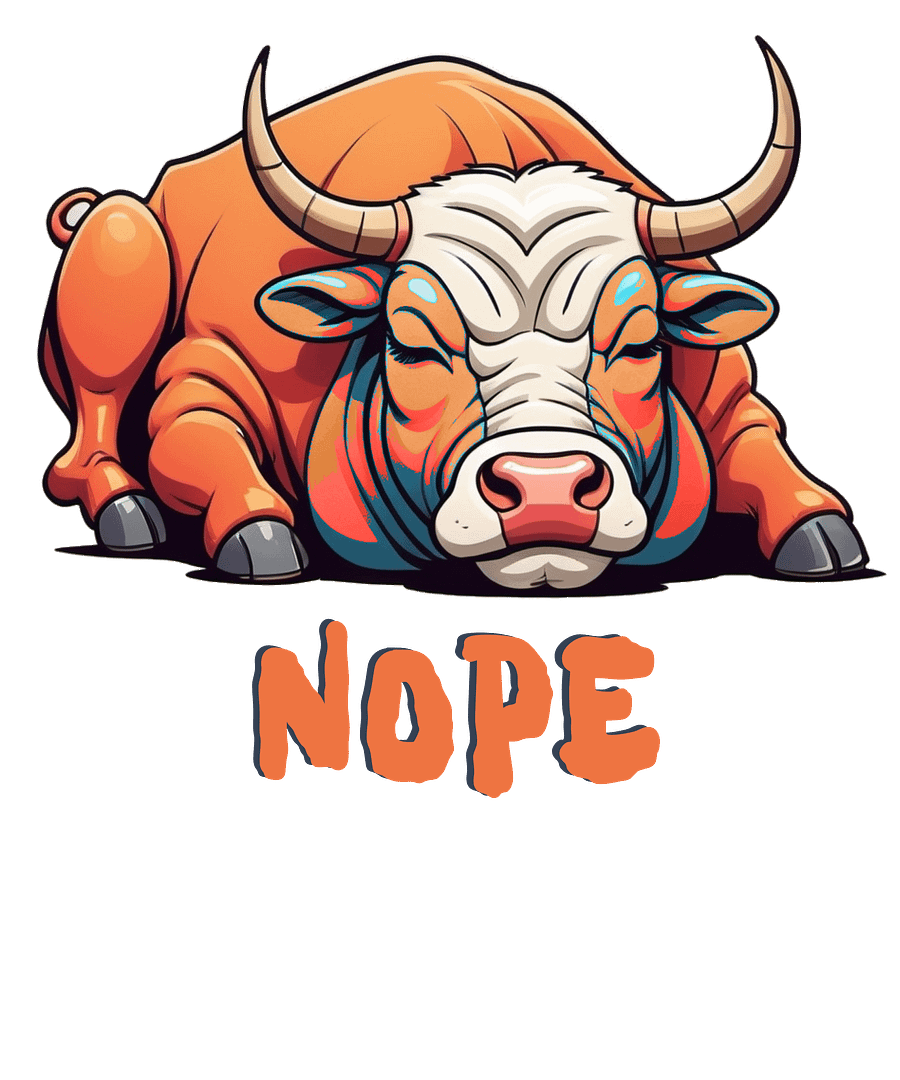 Taurus Snoozing Bull Free Merch Designs NOPE product image (1)
