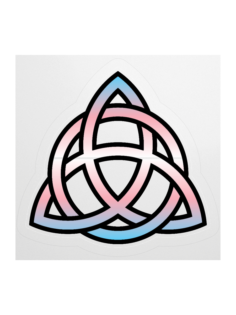 Trans Pride Gradient Celtic Knot Sticker product image (1)