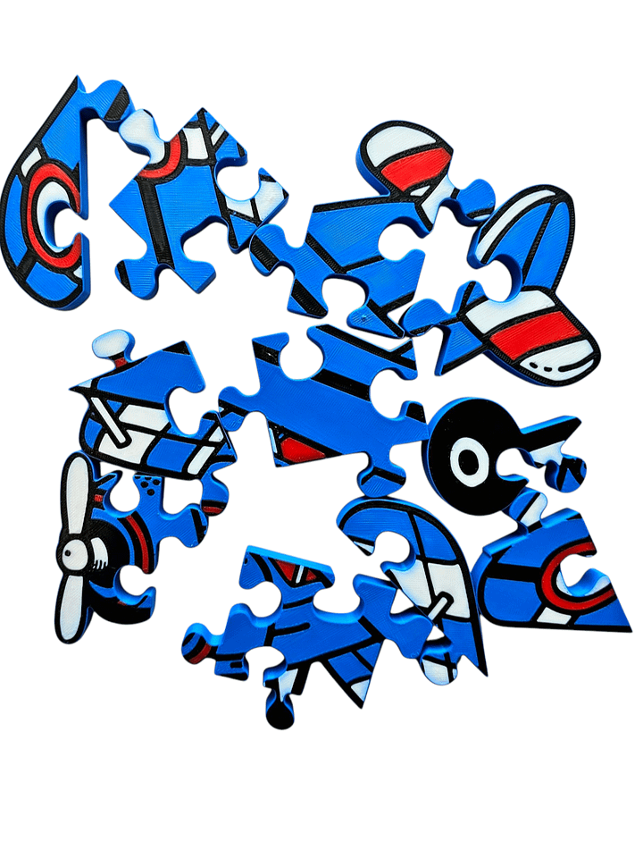 Airplane 3D Printed Jigsaw Puzzle – A Sky-High Brain Teaser for Little Hands! product image (2)