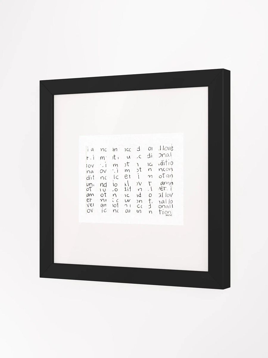 unconditional lover Panel Card Print Framed product image (2)