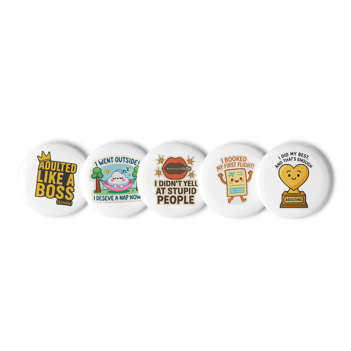 Adulted Like a Boss Pin Buttons Set product image (1)