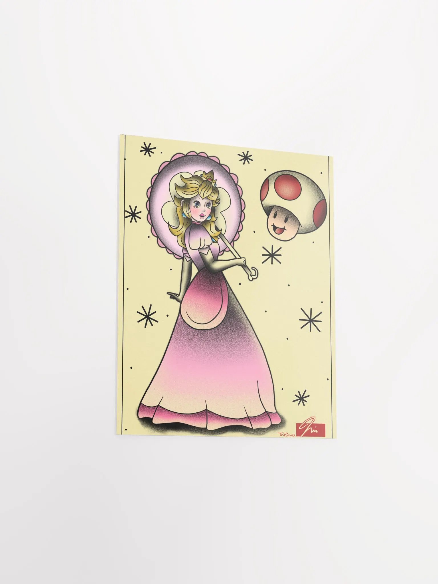 Princess Peach- American Traditional Flash Poster product image (12)