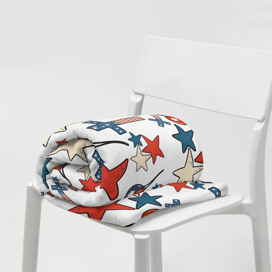 Red, White And Blue Stars And Crosses Blanket product image (11)