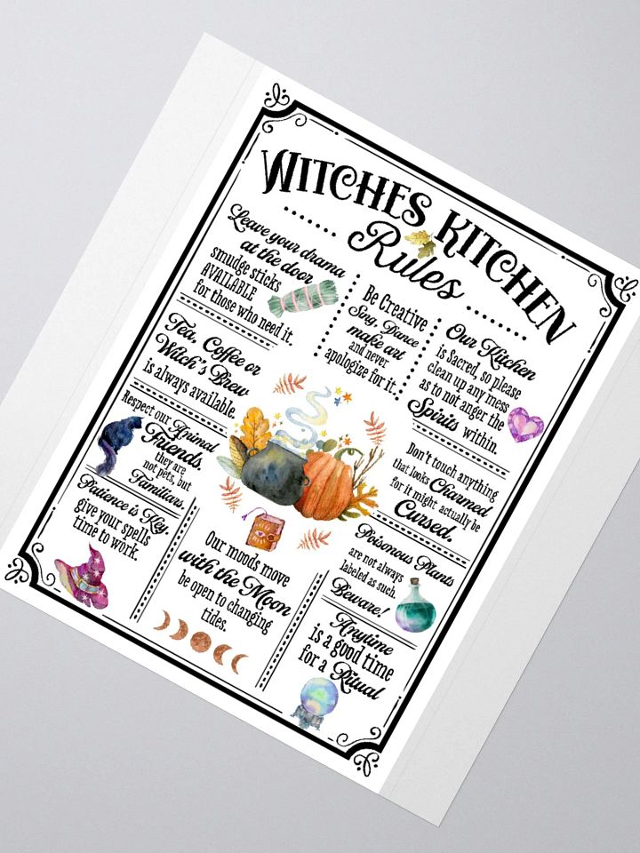 Witches Kitchen Rules STICKER - Witchy, Kitchen Witch, Magic Kitchen Gift product image (2)