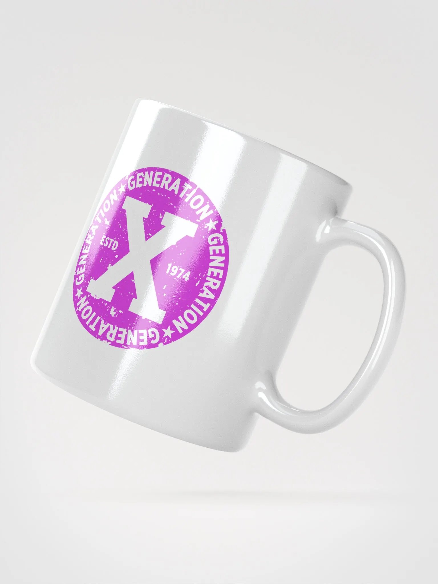 Generation X ESTD 1974 Distressed Coffee Mug White product image (6)