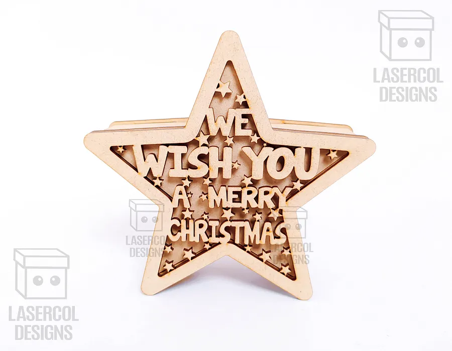 Christmas Star Box (2 Sizes, 5 Styles) - Laser Cut Files product image (8)