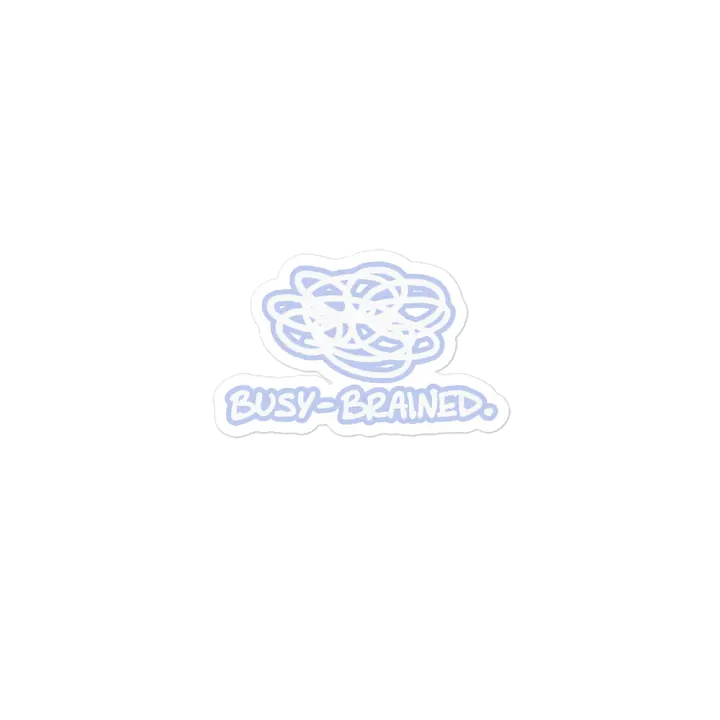 BUSY-BRAINED (lined design, #BDCAEF) magnet product image (1)