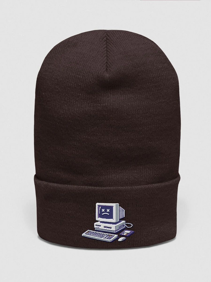 Sad Computer Embroidered Beanie product image (1)