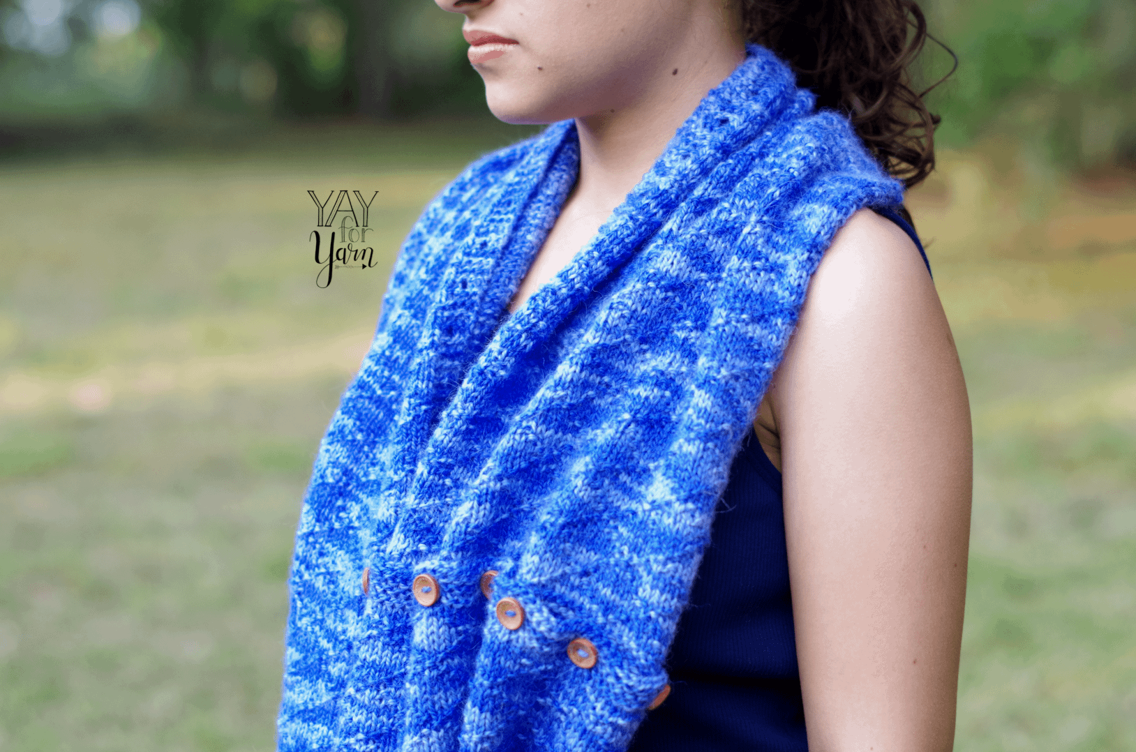 Convertible Diamond Wrap - PDF Knitting Pattern & Video Tutorial - Poncho Shawl Infinity Scarf product image (2)