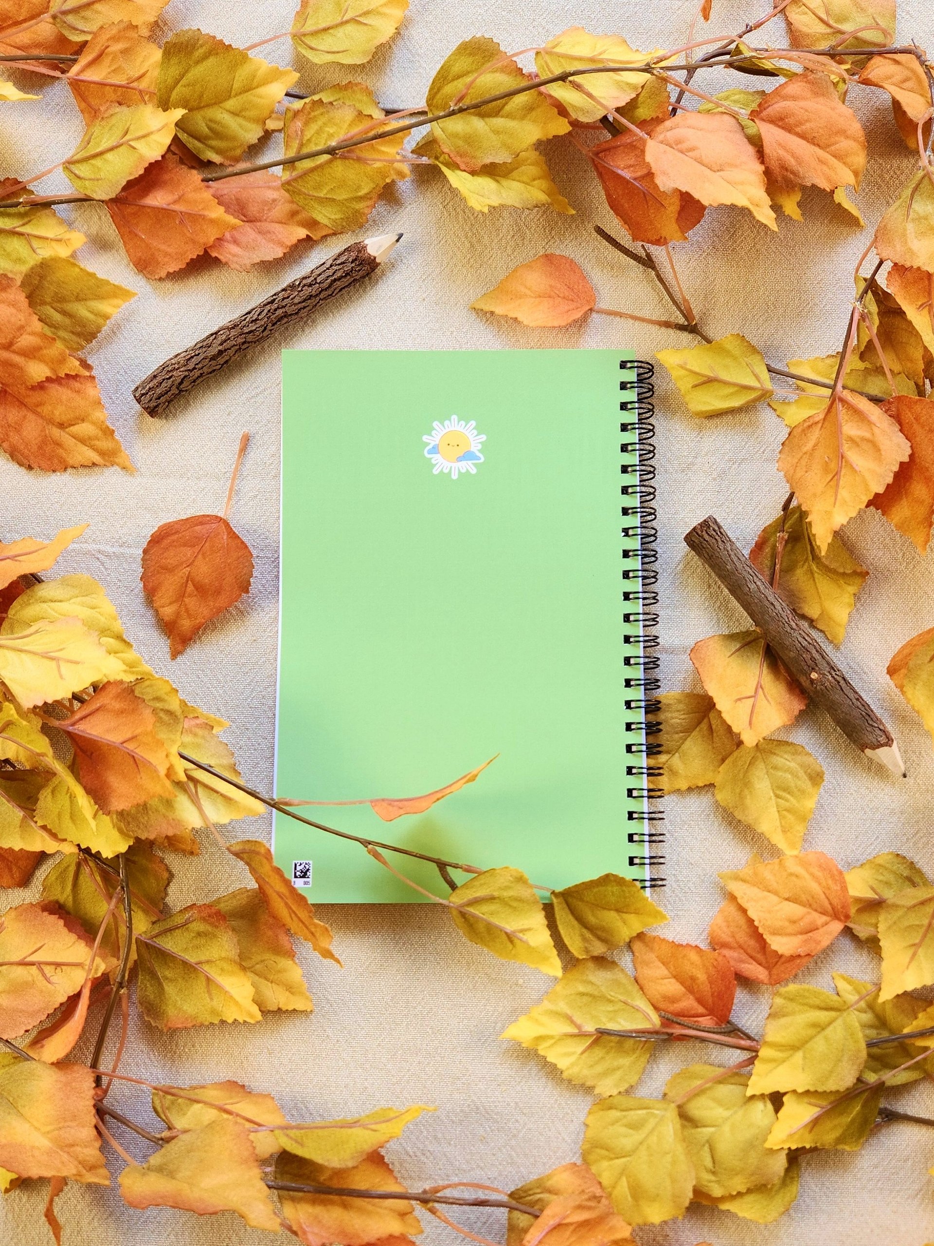 Autumn Daydreams Spiral Notebook/Journal (Green) product image (7)