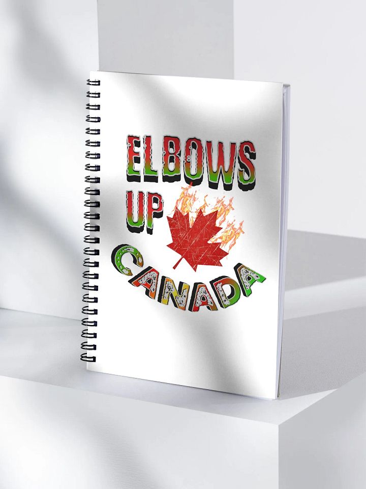 Elbows Up Canada Fiery Spiral Notebook product image (1)
