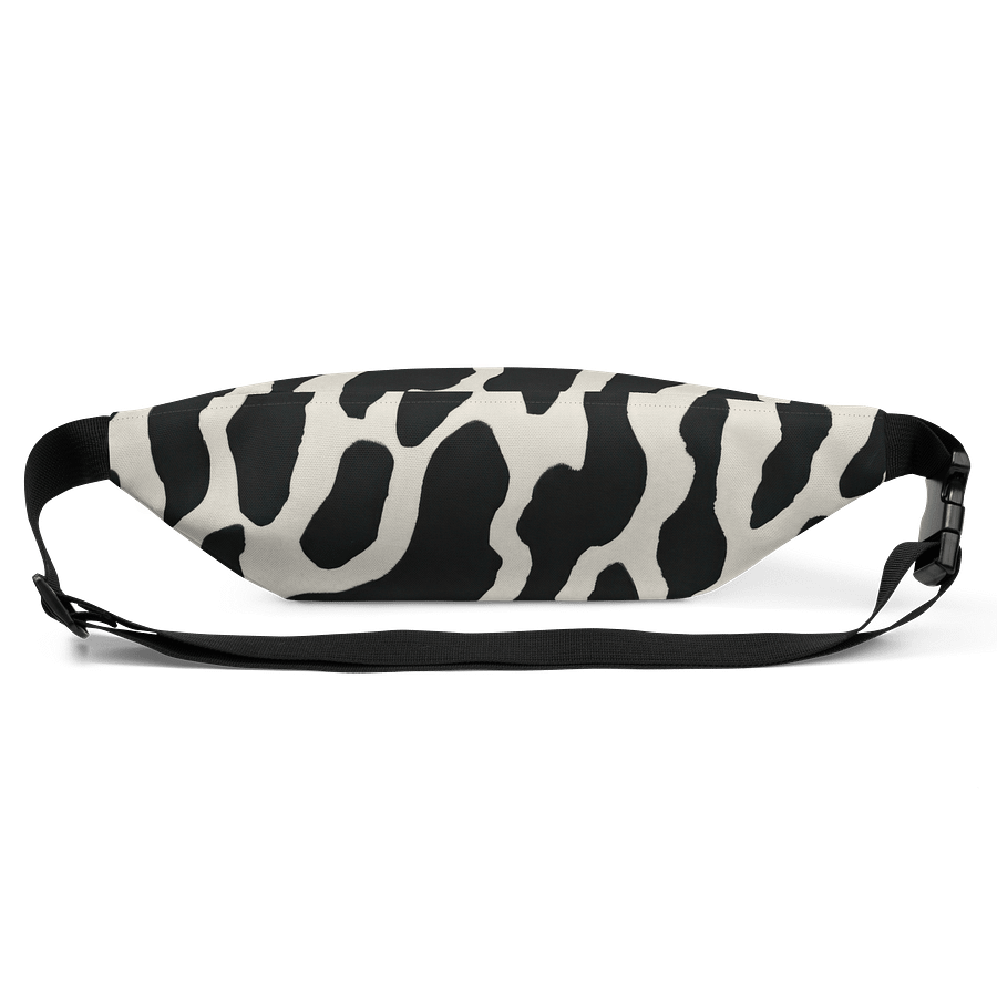 Black/Cream Abstract Cow Print Fanny Pack product image (4)