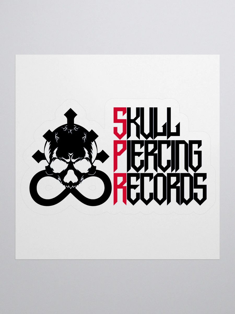 Skull Piercing Records Kiss Cut Stickers product image (1)