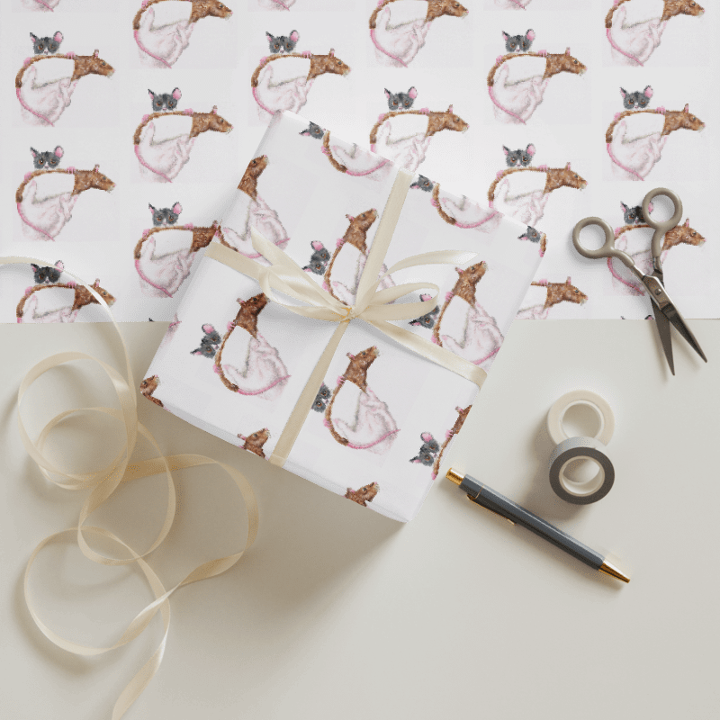 rat drawings wrapping paper x 3 product image (4)