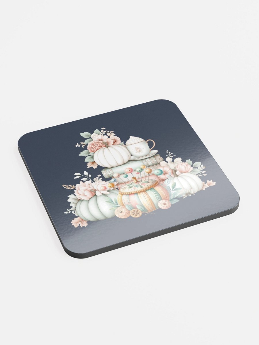 Autumn Pastel Pins Pumpkin Coasters product image (1)