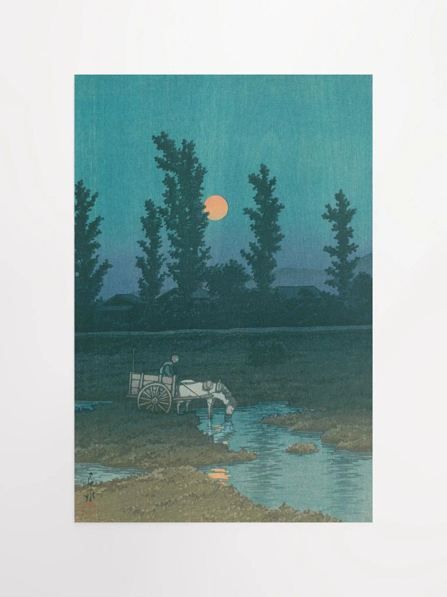 Evening Moon at Nakanoshima Park - Kawase Hasui product image (1)