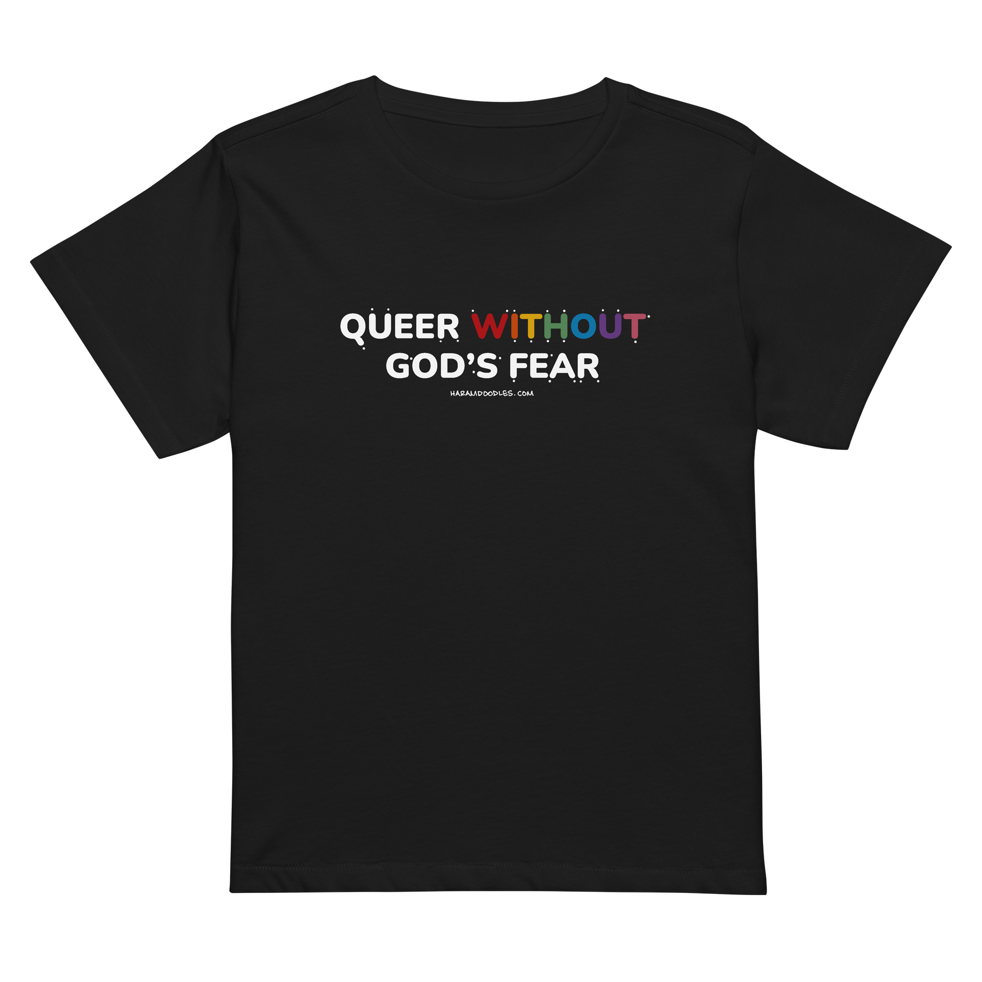 Queer Without God's Fear High-Waisted T-Shirt product image (2)