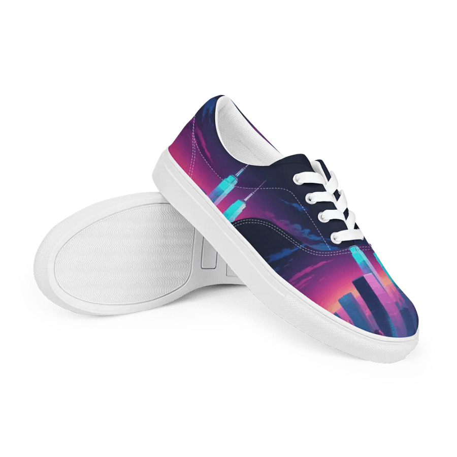 Vaporwave New York City All Over Print Canvas Shoes product image (9)