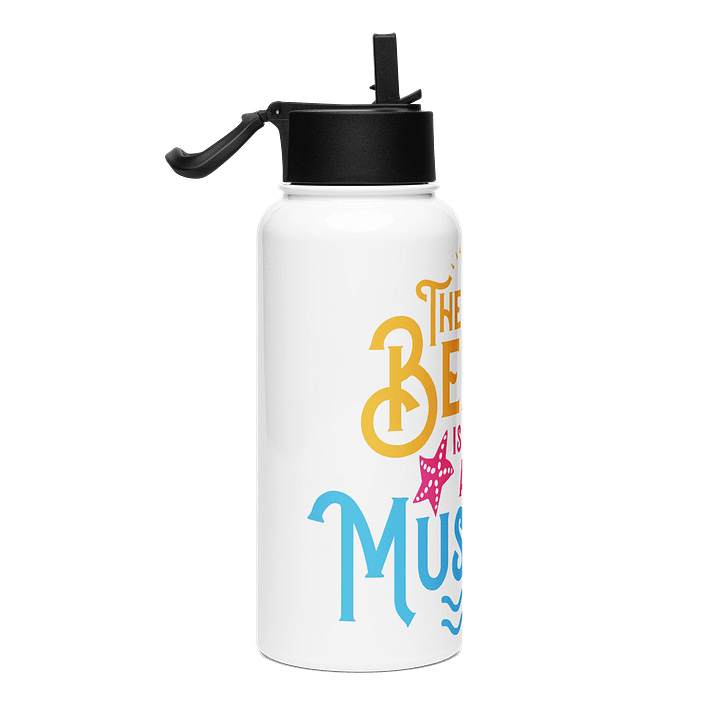 32 oz Insulated Beach Quote Water Bottle – “The Beach Is Calling and I Must Go” product image (2)