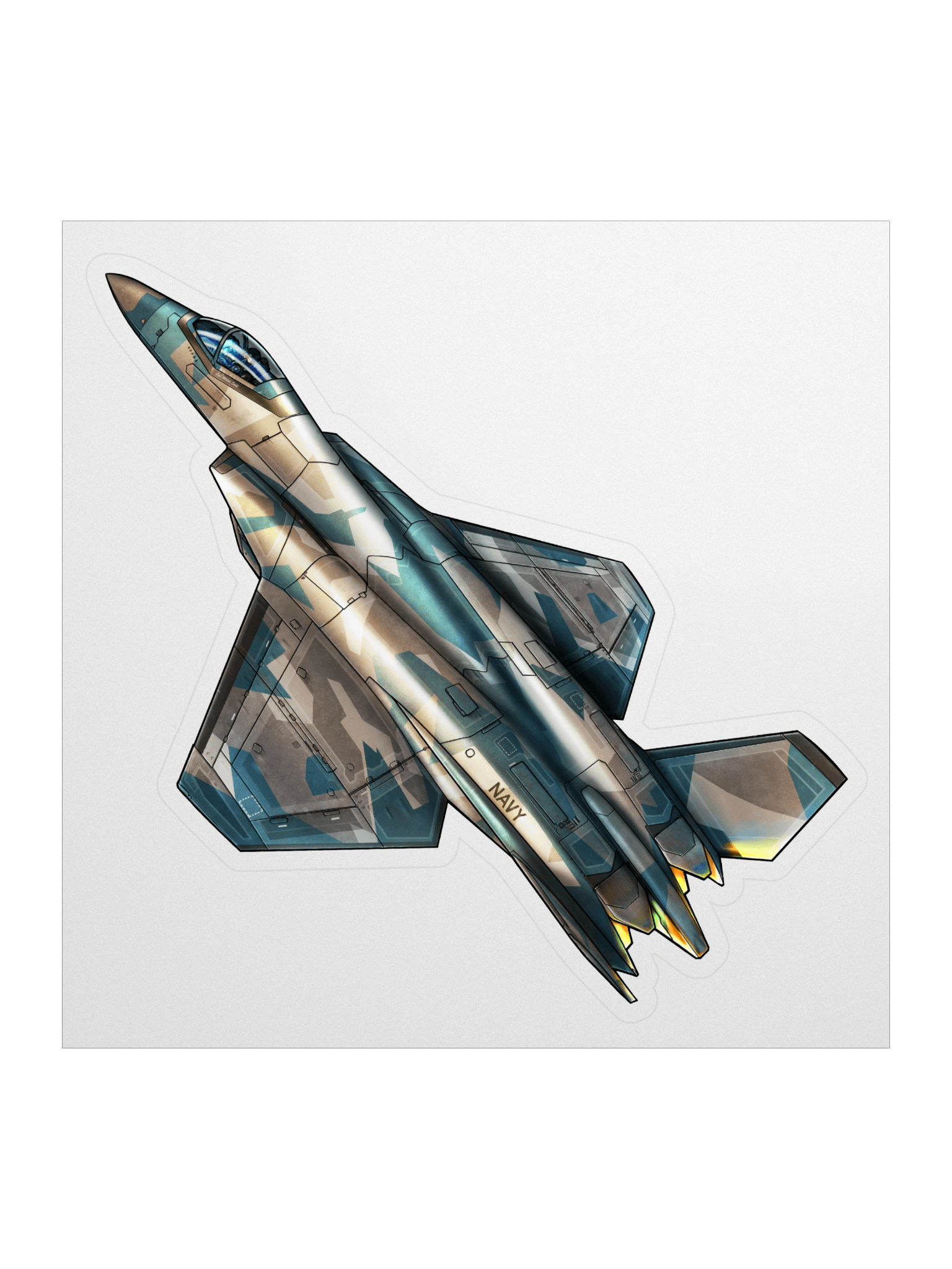 Ifrit - Navy Splinter (5.5 inch Sticker) product image (1)